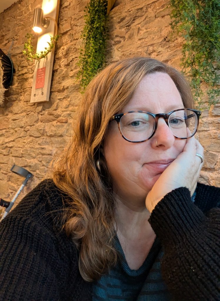 at tribe with crutch